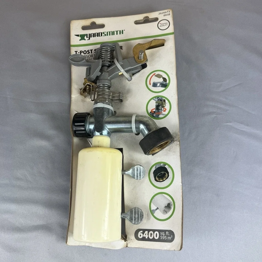 Lot of 4 Yardsmith & Project Source 6400 Sq Ft T-Post Lawn Sprinklers 2626673